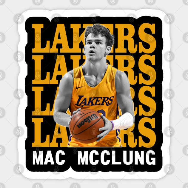 Los Angeles Lakers Mac McClung Sticker by Thejockandnerd